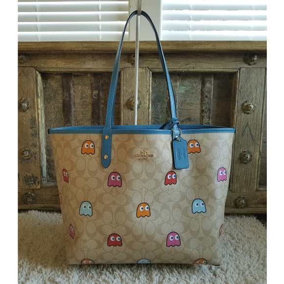 Coach Handbags - Coach Pac-Man Tote Reversible w/Wristlet